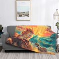 thumbnail image 2 of Rozeui Island Beach Guinea Pig for Flannel Blanket, Soft Fuzzy Plush King Blanket for Winter, Thick and Warm All-Season Bed Throw-40"x30", 2 of 6