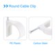 thumbnail image 4 of Uxcell Clips de Cable Redondos Blancos de 30 mm con Clavo de Acero, Paquete de 24, 4 of 5