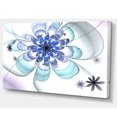 thumbnail image 2 of Light Blue Large Fractal Flower - Floral Canvas Art Print, 2 of 3