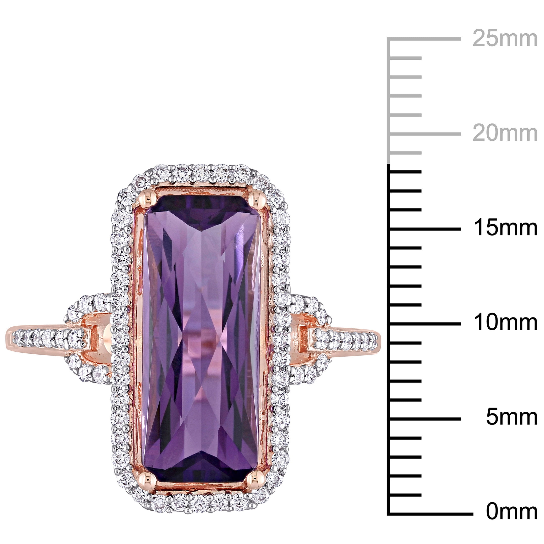 Everly Women's Amethyst 14k Rose Gold Ring