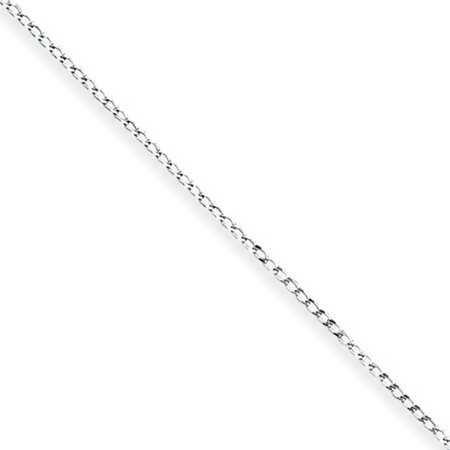 Silver Open Link Chain - 1mm, Sterling Silver Open Link Solid Curb Chain Necklace, 18 Inch
