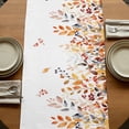 thumbnail image 5 of Table Runners 120 Inches Long Dress Scarves, Brown Eucalyptus Leaves Farmhouse Coffee/Dining/Kitchen Table Runner for Living Room, Summer Botanical Weeping Watercolor 13x120 Inch, 5 of 9