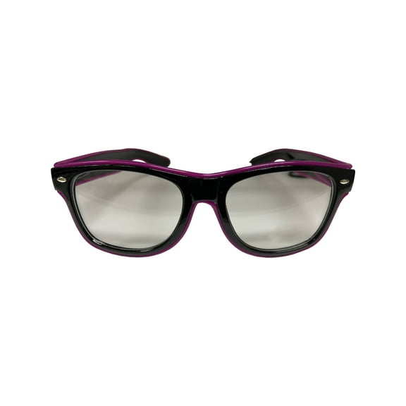 Studio Halloween Rae Band EL Wire Light Up Glasses Purple Costume Accessory