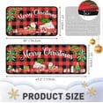 thumbnail image 2 of 2 Pcs Christmas Kitchen Rugs and Mats for Floor Non-Slip Backing Mat Merry Christmas Kitchen Decor Anti Fatigue Kitchen Rug Sets with Runner Xmas Decor (Christmas 01, 17"x47.2"+17"x30"), 2 of 6
