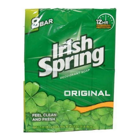 Irish Spring Original Deodorant Soap Unisex Soap, 3.75 Oz Bars, 8-Count (Pack of 48)