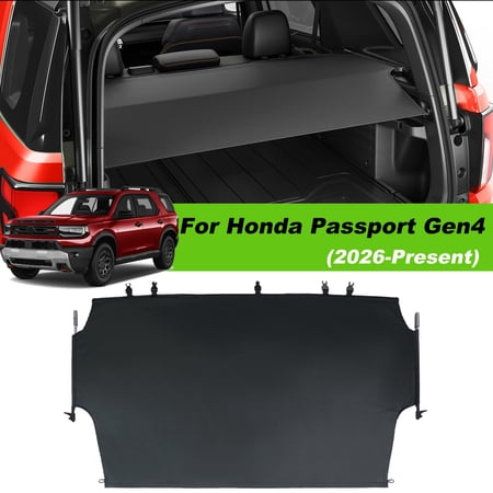 Fit 2026 Honda Passport Soft Mesh Cargo Cover for Honda Passport 2026 Suv Accessory Black Rear Trunk Shade Privacy OE Style