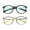 Black Blue+Grey Yellow, variant on LAMBBAA Kids Blue Light Blocking Glasses 2 Pairs Round Frame UV400 Protection Anti Blue Ray Computer Glasses Anti Glare Eyewear for Boys Girls Age 3-12 (Black Blue+Grey Yellow)