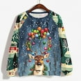 thumbnail image 4 of Tops for Women Christmas Printed Long Sleeve Loose Round Neck Sweatshirt,Women's Long Sleeve Tops Multicolor8 XL, 4 of 4