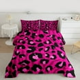 thumbnail image 2 of Manfei Leopard Print Bedding Comforter Set,Zebra Pattern Twin Comforter Sets,Pink Black Bedding Set For Teens,Super Cozy Room Decor Reversible,2 Pieces, 2 of 8