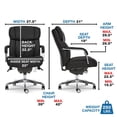 thumbnail image 3 of La-Z-Boy Sutherland Office Chair with Padded Arms Jet Black, 3 of 15