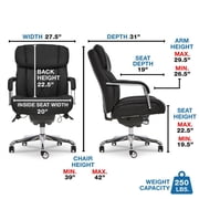 La-Z-Boy Sutherland Office Chair with Padded Arms Jet Black