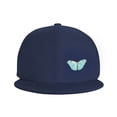 thumbnail image 3 of DouZhe Flat Brim Cap Snapback Hat, Vintage Butterfly Animal Insect Prints Adjustable Blue Adult Baseball Cap, 3 of 6
