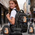 thumbnail image 2 of Yspwyqan Math Capybara 4Pcs Backpack Set with Lunch Box Pencil Case Water Bottle, Multi-Pocket Lightweight Kids Backpack Set Fits 15.6 Laptop for Elementary Middle School, 2 of 7