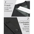 thumbnail image 6 of ETHAN Mens Vests Dress Dark Gray Business Suit for Men Wedding Formal Vest Elegant Size L, 6 of 8