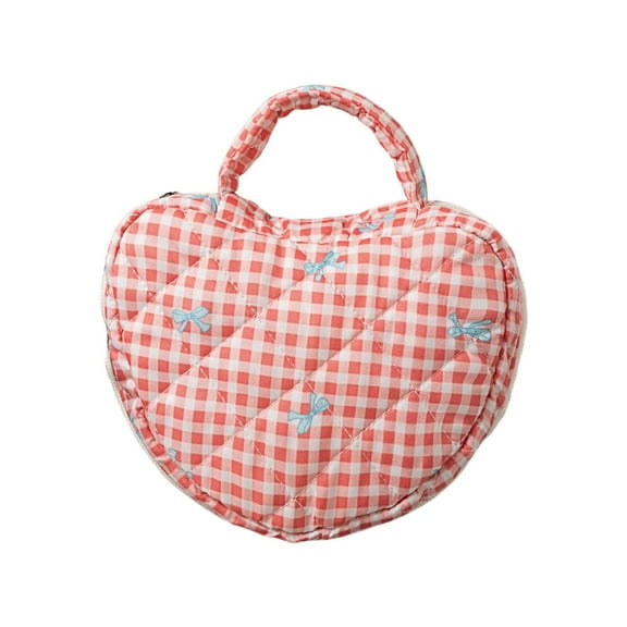 Vintage Florals Toiletry Bag Heart Shape Cosmetic Organizers Carry Case