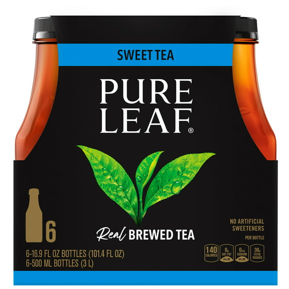 Lipton Pure Leaf Real Brewed Sweet Iced Tea, 16.9 fl oz, 6 Pack Bottles