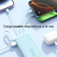 thumbnail image 5 of Power Bank Pila Batería Recargable Kimhi Carga Rapida 20,000mah Portatil Con 4 Cables 1 Puerto Usb Cargador Para Celular Tablet Banco De Energia Con Pantalla Led Y Linterna, 5 of 5