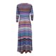 thumbnail image 5 of Gibobby Vestidos de sueter Vestido estampado estilo bohemio de manga larga a la moda con cuello redondo para mujer, falda larga(Azul,G), 5 of 5