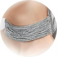 thumbnail image 1 of HAHDAXIA Multi-layered Rhinestone Choker Gold Full Rhinestone Necklace for Women Silver Layered Chain Necklace Wedding Gift for Bride, 1 of 6