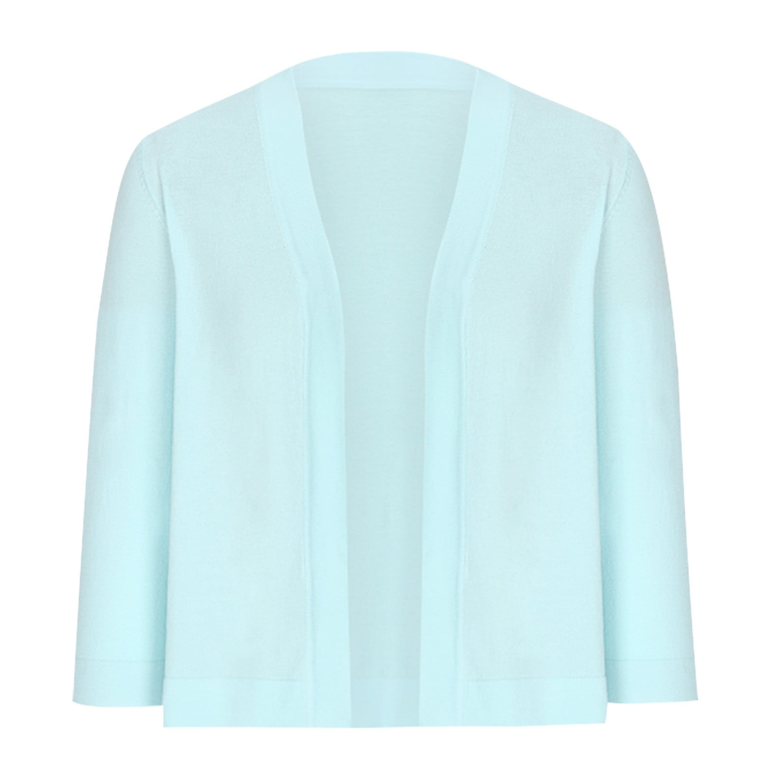 Women's 3/4 Sleeve Cropped Cardigans Sweaters Jackets Open Front Lightweight Short Shrugs for Dresses - image 3