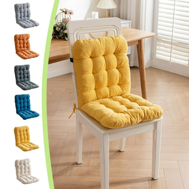 Chenille Seat Cushion,Solid Color,Elastic Tie,Soft,Kitchen,Restaurant,Backrests,Multi-Use,Premium,PENDANE,Beige
