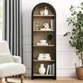 thumbnail image 1 of Modway Evie Arched Narrow Bookcase Display Cabinet in Black, 1 of 8