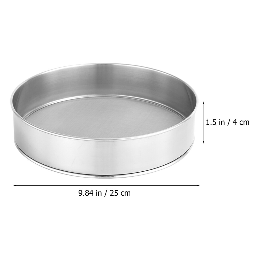Household Stainless Steel Flour Sieve Sifter Manual Powder Sieve Baking