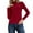 Wine, variant on Telankuip Thin Cozy Sweaters for Women Turtleneck Long Sleeve Slim Fit Pullovers Sweater Comfortable Soft Solid Color Ribbing Knit Fall Winter Base Layer Tops Yellow XL