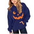 thumbnail image 4 of CPNG Girls and Boys Halloween Hoodies Long Sleeve Hooded Sweatshirt with Halloween Theme Print Loose Fit Casual Daily Pullovers Tops, 4 of 6