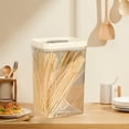 thumbnail image 2 of Plastic Storage Box,Sealed Jar Kitchen Grain Storage 450ml 5.03in High White,Transparent Powder Tea PET Food Container,Storage Box with Lid, 2 of 6