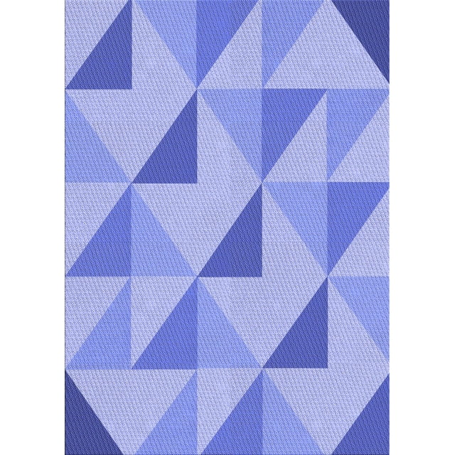 Ahgly Company Tapis d'Intérieur Lavable en Machine Rectangle Transitionnel Jeans Bleu, 7 Pieds x 9 Pieds