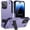Purple, variant on for iPhone SE 2022 / iPhone SE 2020 / iPhone 8 / iPhone 7 4.7 inch Rugged Case, Heavy Duty Hard PC + Soft TPU Hidden Built-in Kickstand Screen & Camera Protection Anti-Fall Shockproof Case,Blue