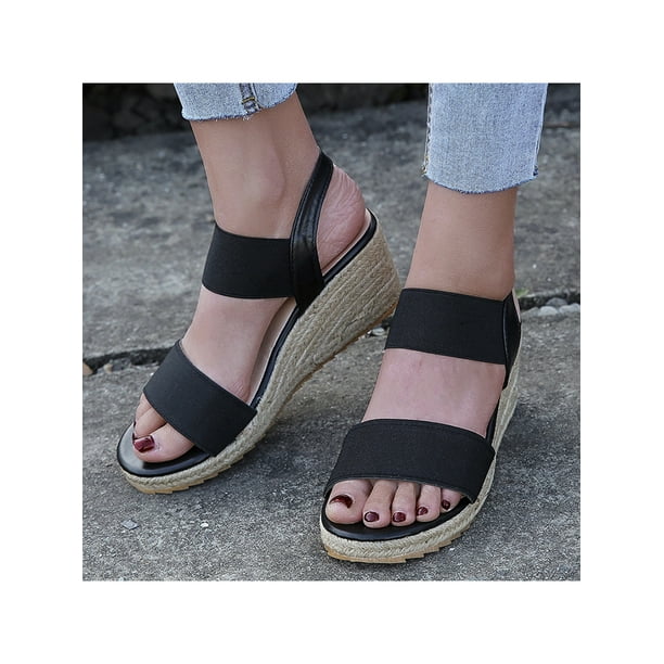 Platform sandals shop elastic