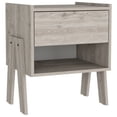 thumbnail image 3 of Light Gray Look - One Open Shelf - Bedside Decor Nightstand - Reliable Storage, 3 of 6