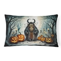 16 x 12 in. Unisex Krampus The Christmas Demon Spooky Halloween Fabric Decorative Pillow