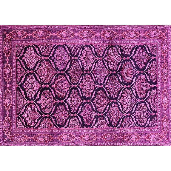 Ahgly Company Indoor Rectangle Persian Pink Traditional Area Rugs, 7' x 10'