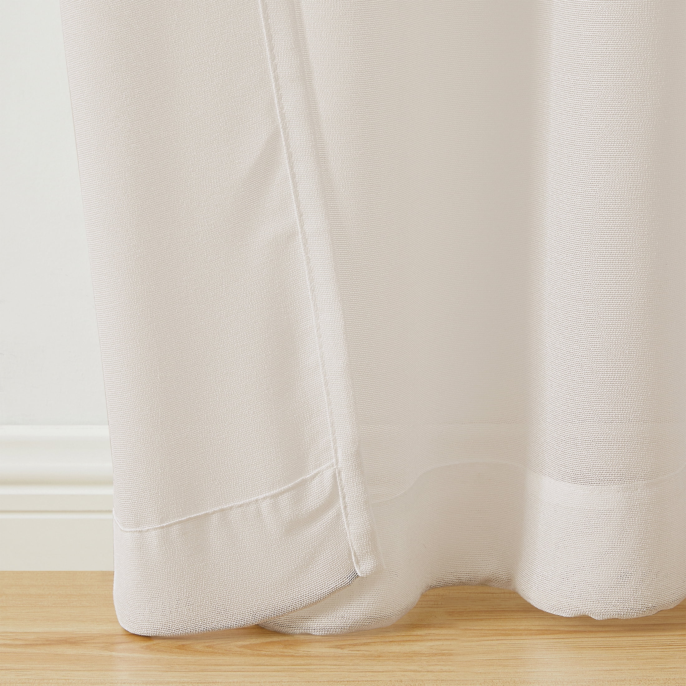 (6 pack) Mainstays Light Filtering Tab Top Curtain Panel Set, Set of 2, Beige, 37" W x 84" L