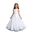 thumbnail image 5 of HJYCHN Dresses for Girls Halter Neck Mesh Maxi Gown with Ruched Bodice and Flowing Skirt for Kids Dress 8-9 Years, 5 of 7