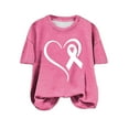 thumbnail image 2 of CFLVAEK Breast Cancer Awareness Tshirt for Women Pink Ribbon Sunflower Graphic Tees for Cancer Survivor Gift Summer Casual Short Sleeve T Shirts Loose Crewneck Tops XL, 2 of 4