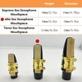 thumbnail image 5 of Alto Saxophone Mouthpiece, Alto Sax Mouthpiece Set Including Gold Metal Saxophone Ligature & 2pcs Mouthpiece Pads & One Reed, Alto Sax Saxophone Parts, 5 of 5