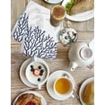 thumbnail image 4 of Teal Blue Grey Coastal Kitchen Dish Towels for Drying Dishes Set of 2, Summer Beach Coral Shell Starfish Waffle Weave Microfiber Hand Tea Bathroom Towels Quick Dry & Absorbent Towel 15.7x23.6, 4 of 7