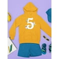 thumbnail image 3 of Number 5 With Flowers Hoodie Juniors -Image by Shutterstock,  Large, 3 of 4