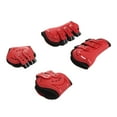 thumbnail image 4 of Botas para patas delanteras de caballo, transpirables, que absorben los impactos, evitan resbalones, forro suave, ligeras, protección para patas de caballo, color rojo, talla M, 4 of 14