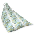 thumbnail image 2 of Turquoise Lounger Chair Bag, Chamomiles Flower Blossom Wildflower Blooms Summer Illustration, High Capacity Storage with Handle Container, Lounger Size, Pale Green Dark Green, by Ambesonne, 2 of 5