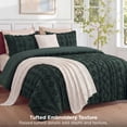 thumbnail image 4 of U by Bedsure Queen Tufted Boho Comforter Set, 3 Pieces Farmhouse Shabby Chic Embroidery Mallard Green Bedding Set, Soft Jacquard Comforter for All Seasons, 4 of 10