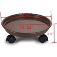 thumbnail image 2 of 11.81 Pouces Support de Plante avec Roues Capacité de Charge 100 Lbs Support de Pot de Fleurs Rond Soucoupe Plateau Roulant sous-Verre Caddies, 2 of 5