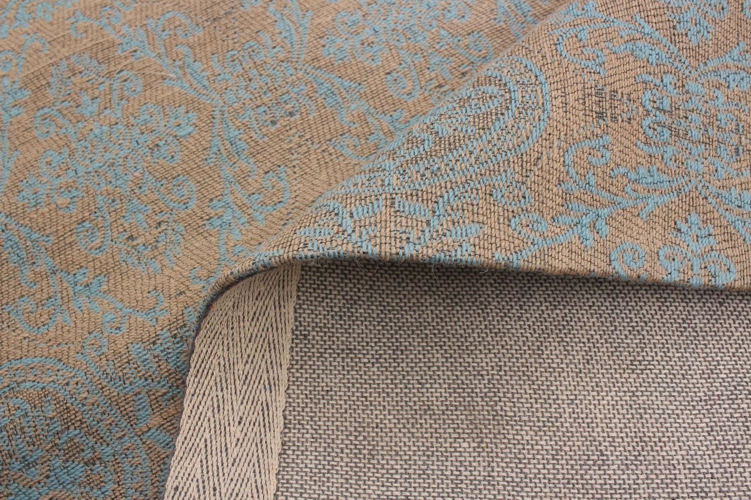 ECARPETGALLERY 4'9" x 6'9" Contemporary Collage Handmade Area Rug for Living Room, Dining Room and Bedroom in Blue