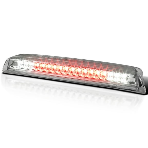 Spec-D Tuning Chrome Housing Clear Lens 3rd Brake Lamp LED Compatible with 2004-2015 Nissan Titan