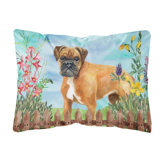 German Boxer Spring Canvas Fabric Decorative Pillow