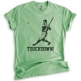 thumbnail image 1 of Touchdown Shirt, Unisex Women's Men's Shirt, Funny Baseball T-shirt, Funny Football Shirt Ironic Sports Tee, Heather Apple Green, Small, 1 of 6